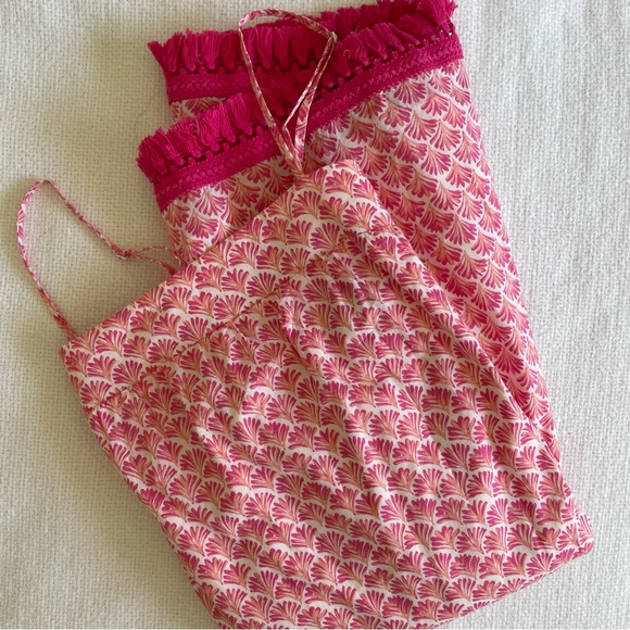 Vineyard Vines Pink Shell Fringe Dress Size Small - Picture 2 of 4